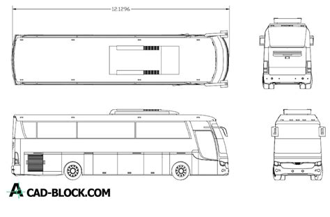 autocad bus block|Bus .